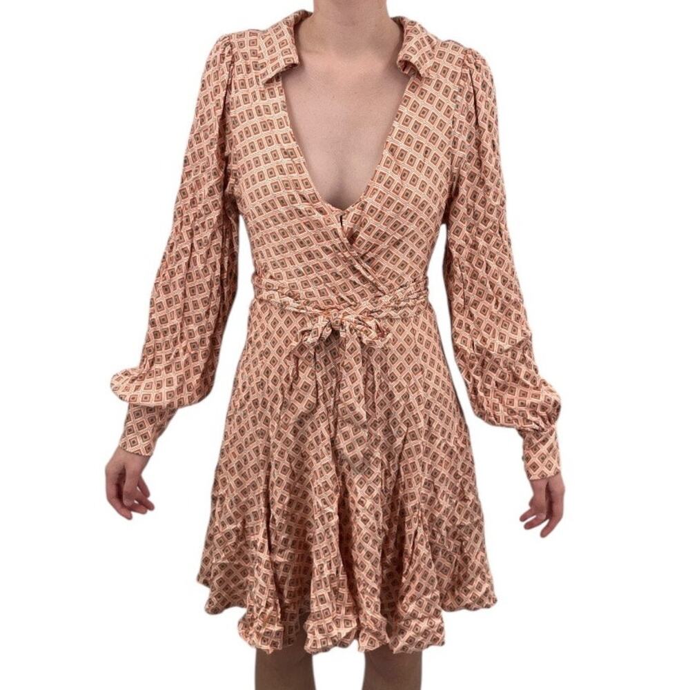 Free People Dress It Takes Two Long Sleeve minidress size Medium M